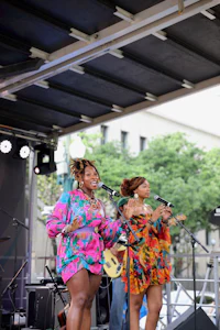 a group of women on a stage