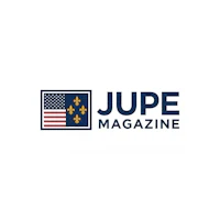 jupe magazine logo with an american flag